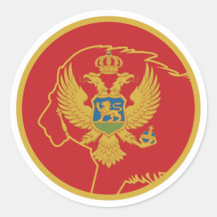 Adesivo Bandeira Nacional Montenegrina do Montenegro