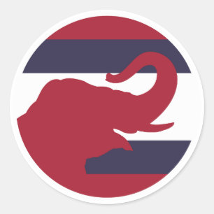 Adesivo Bandeira Nacional Tailandesa do Elefante Asiático