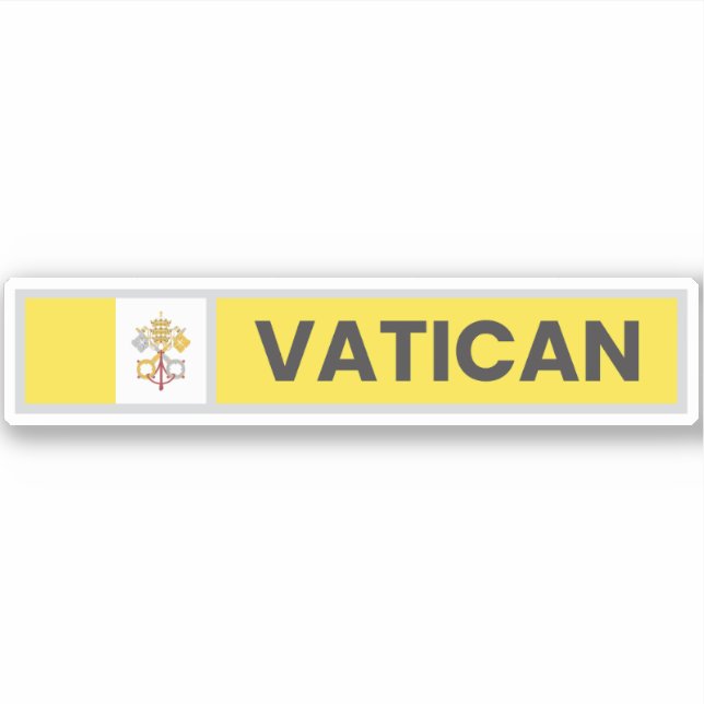 Adesivo Bandeira Nacional vaticano (Frente)
