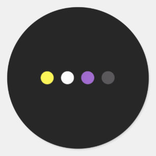 Adesivo Bandeira Não Binária Sutil Pontos Orgulho Enby Tra