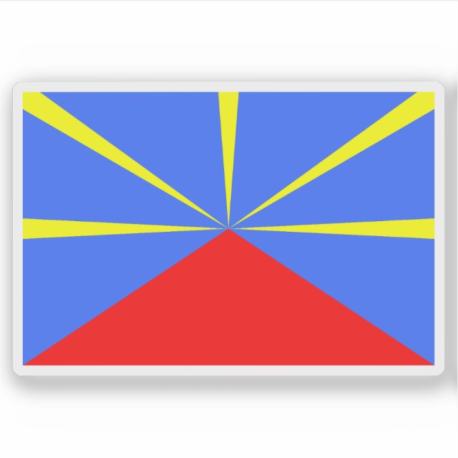 Adesivo Bandeira não oficial da Reunião, Lö Mahavéli (2003 (Frente)