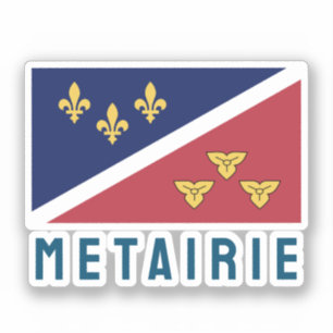 Adesivo Bandeira (não oficial) de Metairie, Louisiana
