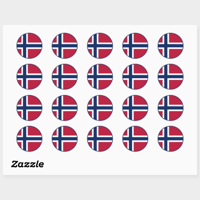Adesivo Bandeira Norueguesa (Folha)