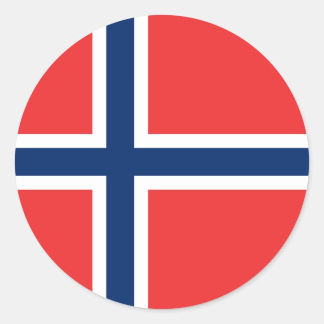 Adesivo Bandeira norueguesa, pavilhão da Noruega (Frente)