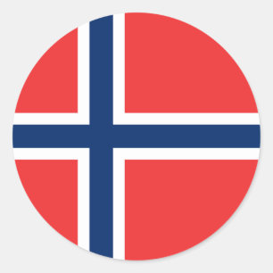 Adesivo Bandeira norueguesa, pavilhão da Noruega