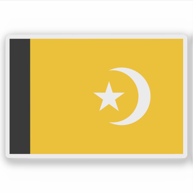 Adesivo Bandeira oficial da ilha de Mwali, Comores (2002-2 (Frente)