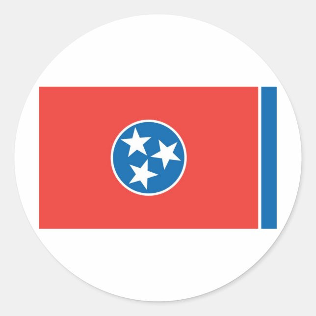 Adesivo Bandeira oficial do Estado do Tennessee (Frente)