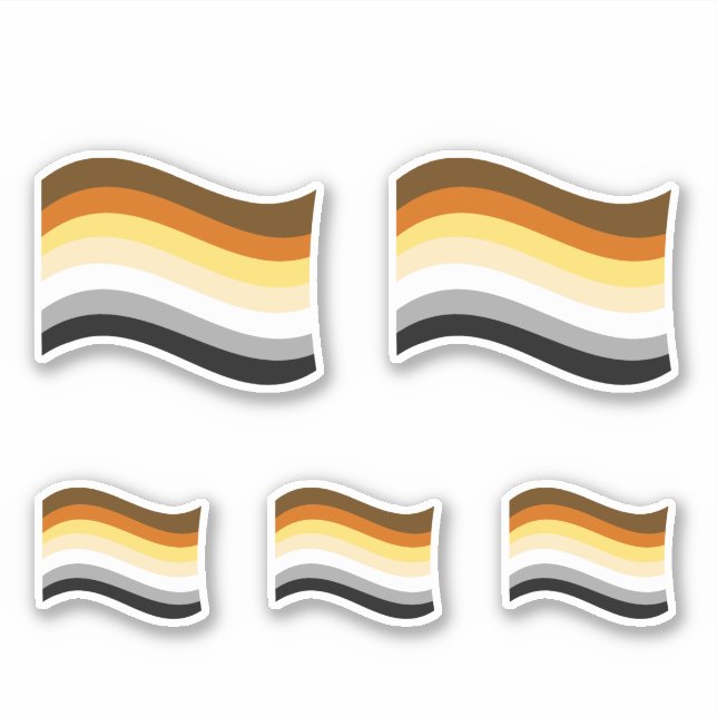 Adesivo Bandeira Ondulada Orgulho de Urso (Frente)