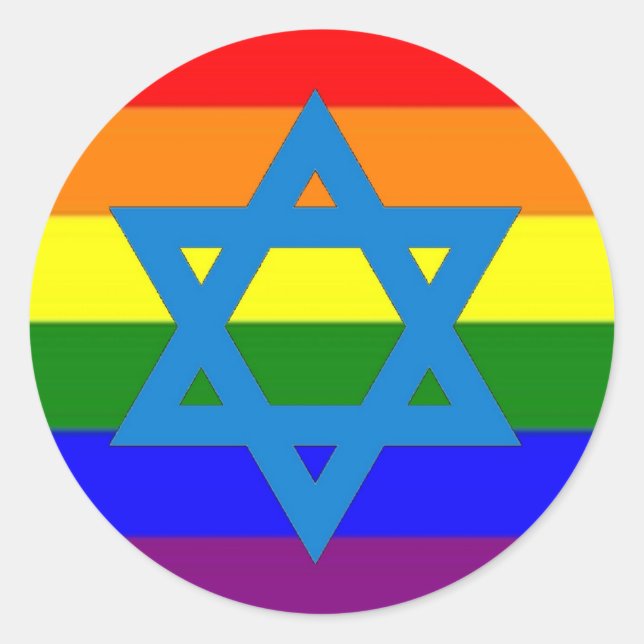 Adesivo Bandeira Orgulho gay judaica (Frente)