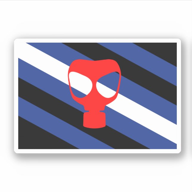 Adesivo Bandeira Orgulho Máscara (Frente)