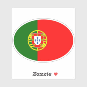 Adesivo Bandeira Oval de Portugal