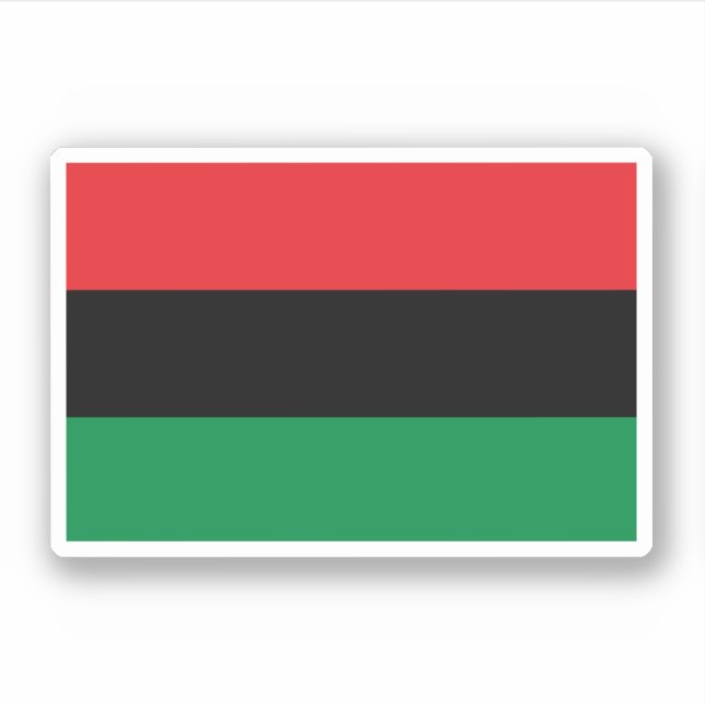 Adesivo Bandeira Pan-Africana (Frente)