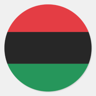 Adesivo Bandeira pan-Africano preta e verde vermelha de