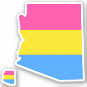 Adesivo bandeira pansexual do orgulho de arizona