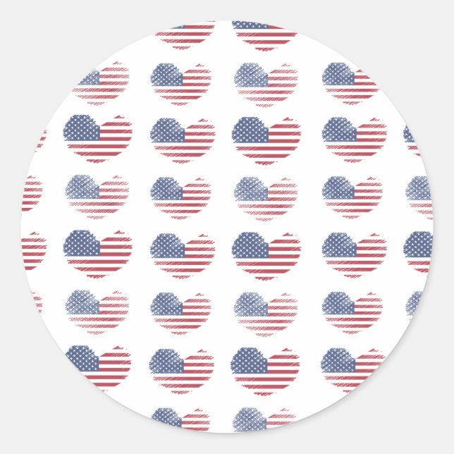 Adesivo Bandeira Patriótica Americana Custa (Frente)