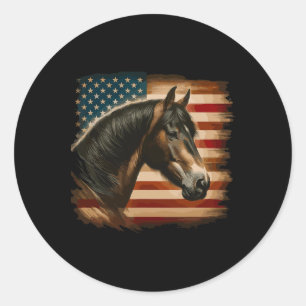 Adesivo Bandeira Patriótica Cavalo de Cavalo Patriótico Am