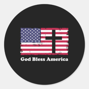 Adesivo Bandeira Patriótica da América deus abençoe com cr