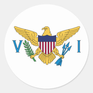 Adesivo Bandeira Patriótica das Ilhas Virgens Americanas