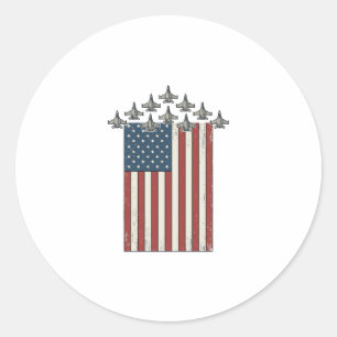 Adesivo Bandeira Patriótica de Avião de Combate Desenho de