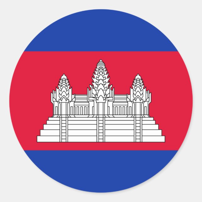 Adesivo Bandeira Patriótica do Camboja (Frente)