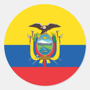 Adesivo Bandeira Patriótica do Equador