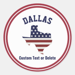 Adesivo Bandeira patriótica   do mapa   EUA de Texas seu