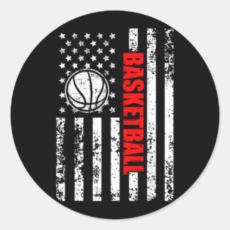 Adesivo Bandeira Patriótica dos EUA Basquete