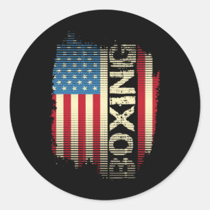 Adesivo Bandeira Patriótica dos EUA Boxe Kickboxing Kickbo