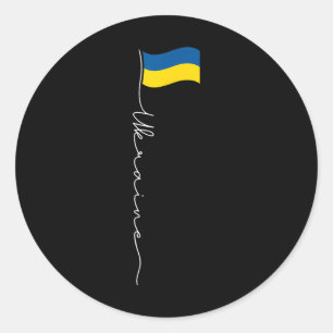 Adesivo Bandeira Patriótica Ucraniana
