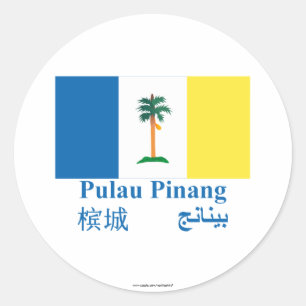 Adesivo Bandeira Penang com nome