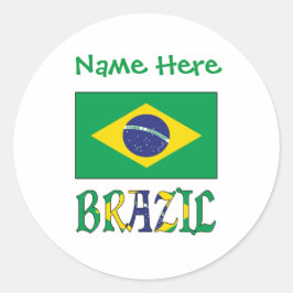 Adesivo Bandeira Personalizada do Brasil