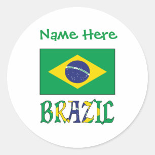 Adesivo Bandeira Personalizada do Brasil