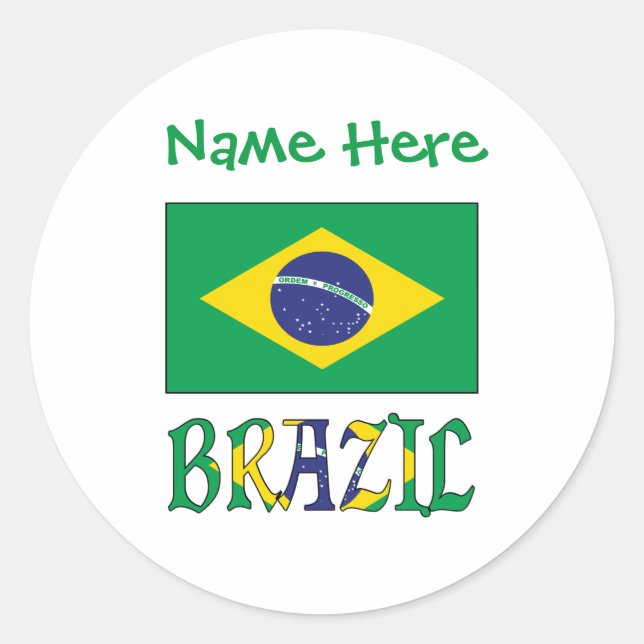Adesivo Bandeira Personalizada do Brasil (Frente)