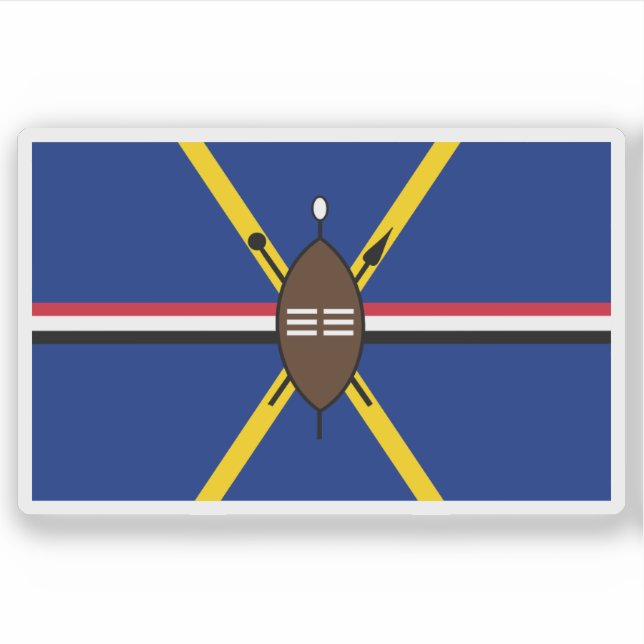 Adesivo Bandeira pessoas Matabele (Norte Ndebele), Zimbabu (Frente)