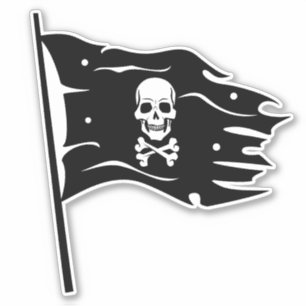 Adesivo Bandeira pirata - Jolly Roger