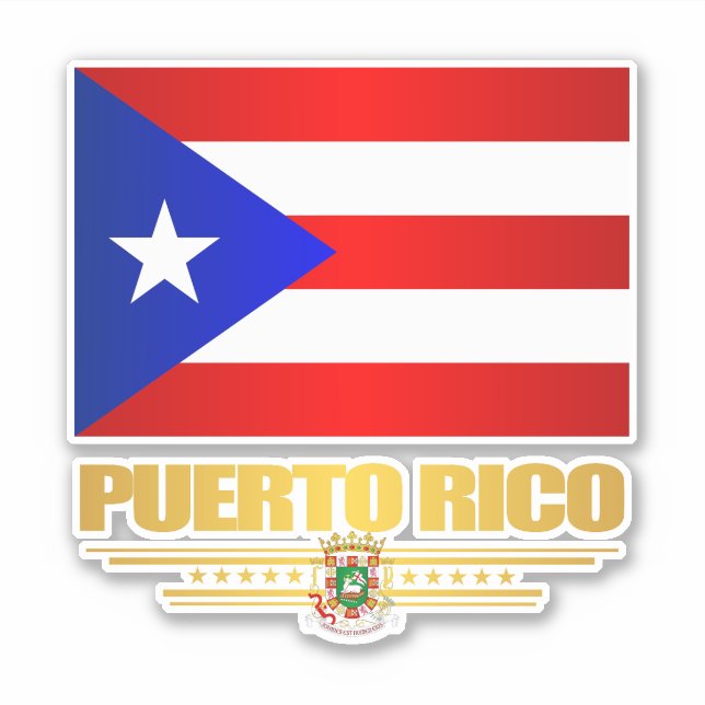 Adesivo Bandeira Porto Rico (Frente)