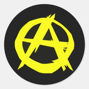 Adesivo Bandeira preta e amarela do capitalismo de Anarcho