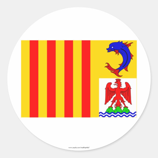 Adesivo Bandeira Provence-Alpes-Côte-d'Azur (Frente)