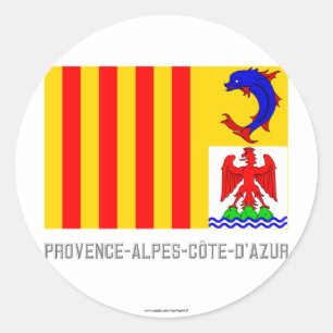 Adesivo Bandeira Provence-Alpes-Côte-d'Azur com nome