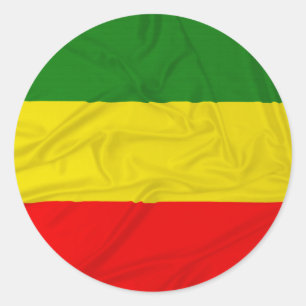 Adesivo Bandeira Rastafarian enrugada