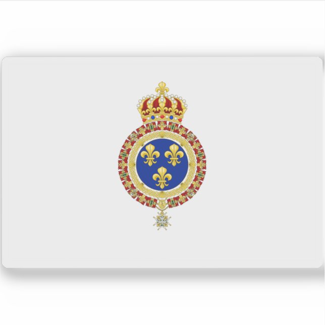 Adesivo Bandeira real de França (era Bourbon Restoratio) (Frente)