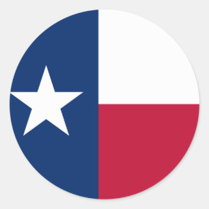 Adesivo Bandeira redonda de Texas