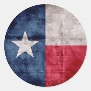 Adesivo Bandeira resistida do estado de Texas do vintage
