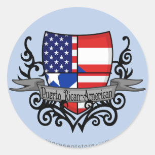 Adesivo Bandeira Rican-Americana do protetor de Puerto