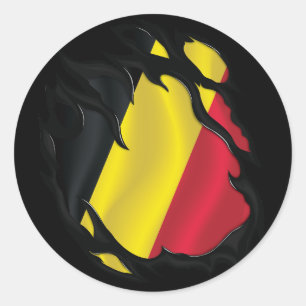 Adesivo Bandeira Ripped Belgium