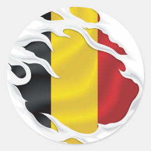 Adesivo Bandeira Ripped Belgium