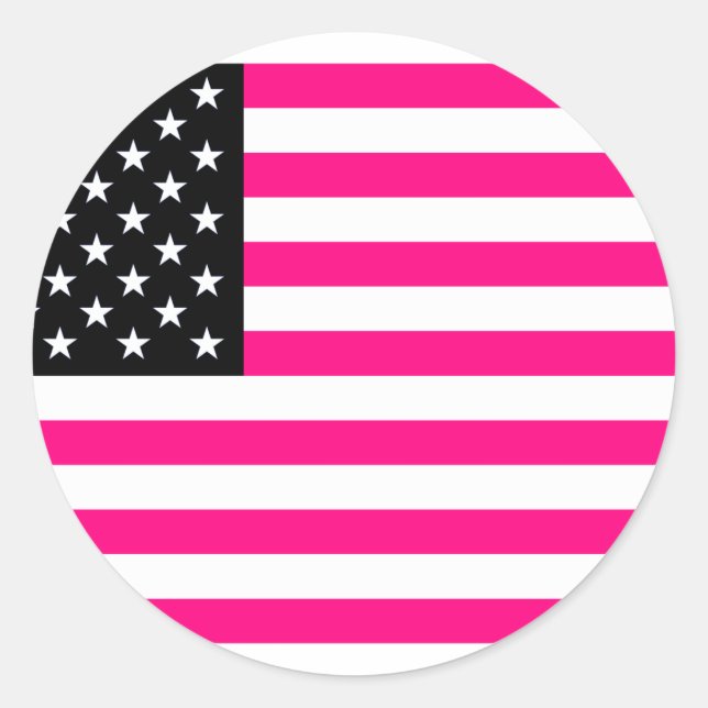 Adesivo bandeira rosa americana (Frente)