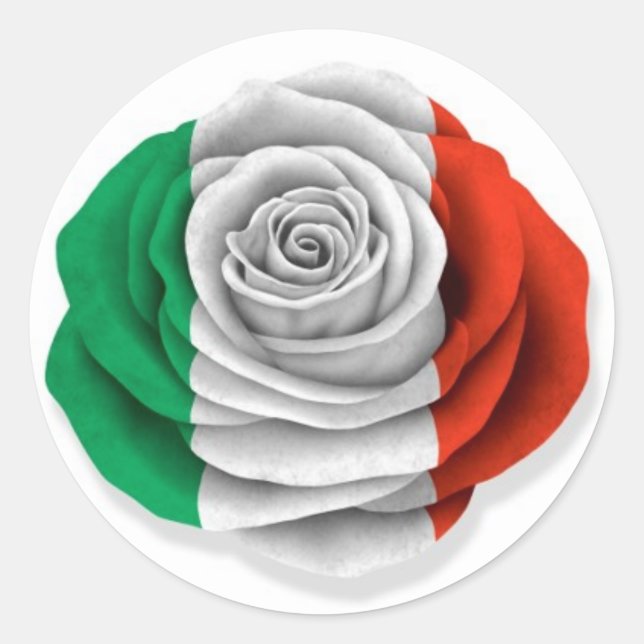 Adesivo Bandeira Rosa italiana em branco (Frente)