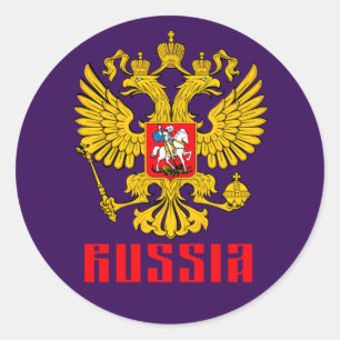 Adesivo Bandeira Russa Águia Imperial Ortodoxa Russa