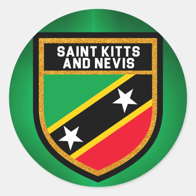 Adesivo Bandeira santo Kitts E Nevis (Frente)